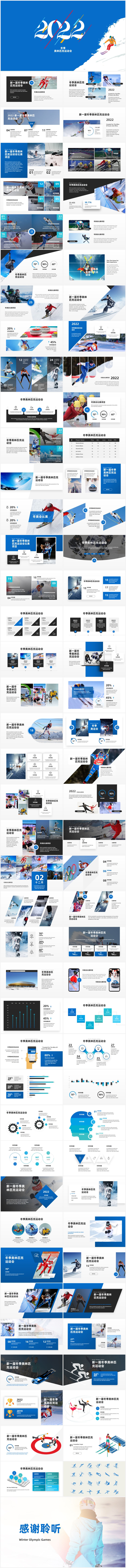 冬奥会比赛keynote模板